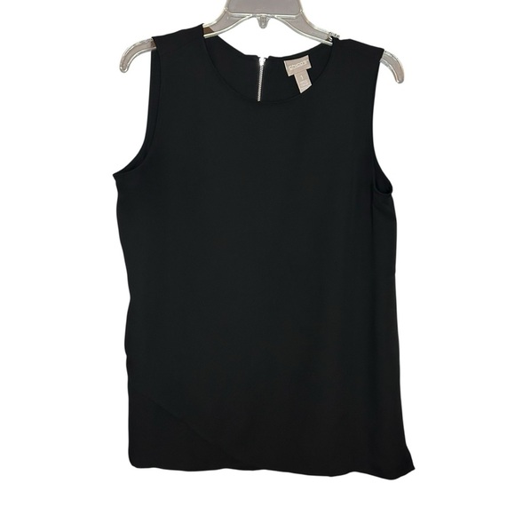 Chico’s Black Classic Shell Tank Top Zip Back Size 1 Medium - Picture 10 of 11
